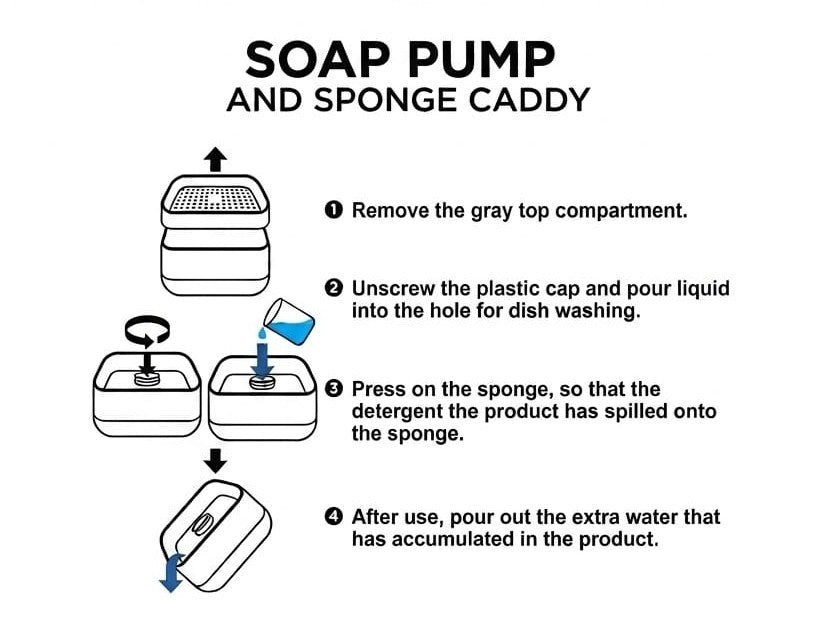 Soap Dispenser with Sponge Holder