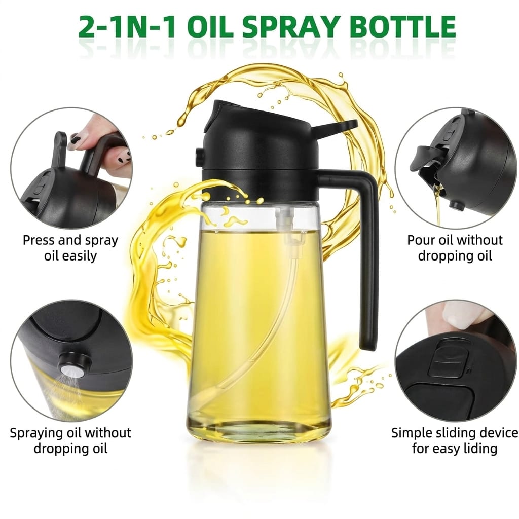 2 in 1 Oil Spray Bottle