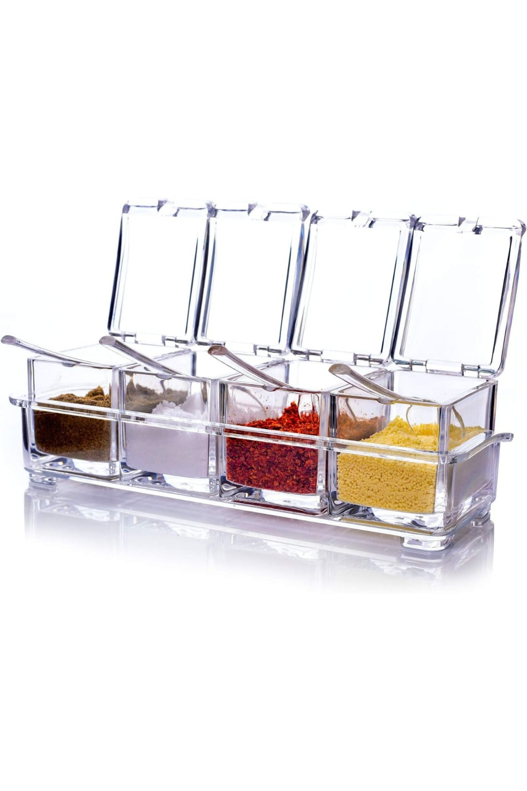 4 Pcs Crystal Spice Box Set