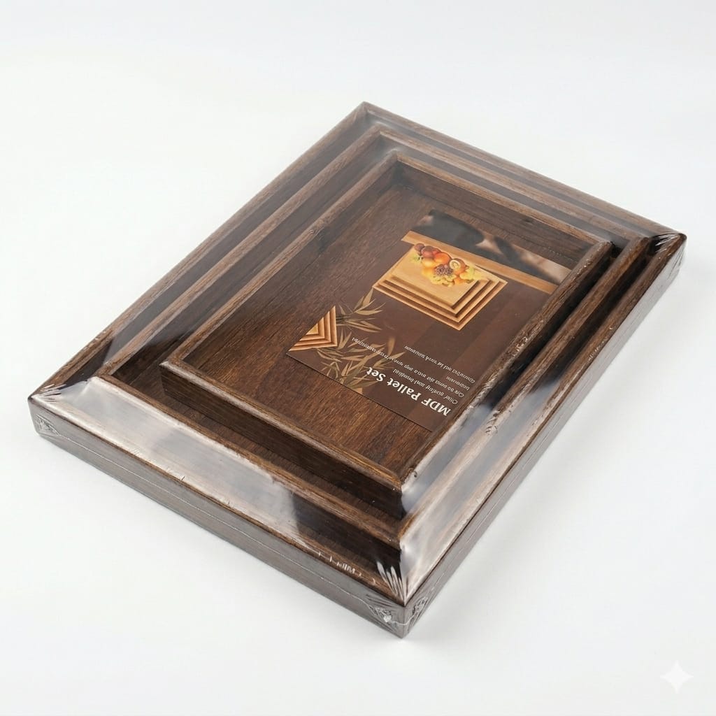 Wooden Serving Tray – Set of 3